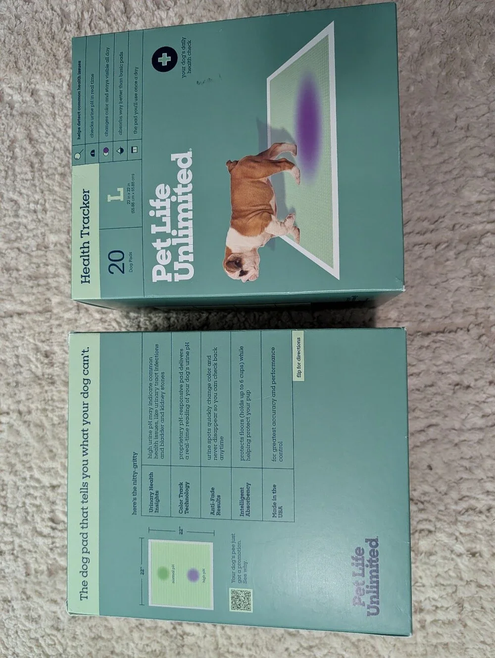 Pet Life Unlimited Health Tracker Dog Pee Pads